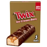 Twix, Ice Cream Bars Vanilla Caramel Chocolate Cookie Dessert Bar Individually Wrapped Bars, 5 ct, 1.93 oz, thumbnail image
