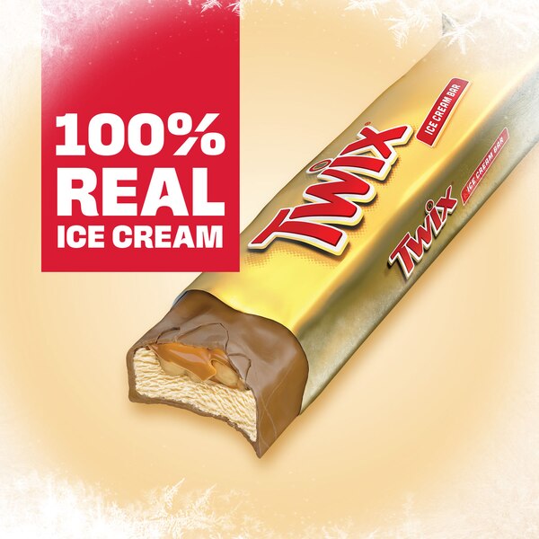 Twix, Ice Cream Bars Vanilla Caramel Chocolate Cookie Dessert Bar Individually Wrapped Bars, 5 ct, 1.93 oz