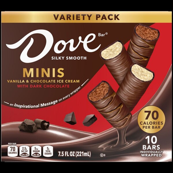 Dove, Mini Ice Cream Bars Variety Pack, 10 ct, 7.5 oz