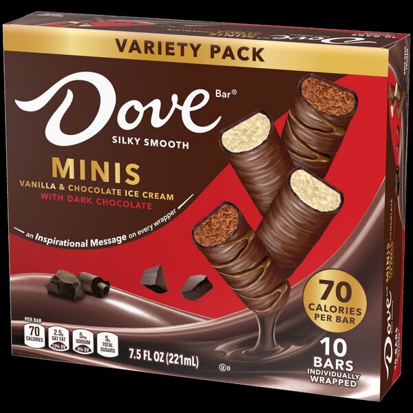 Dove, Mini Ice Cream Bars Variety Pack, 10 ct, 7.5 oz