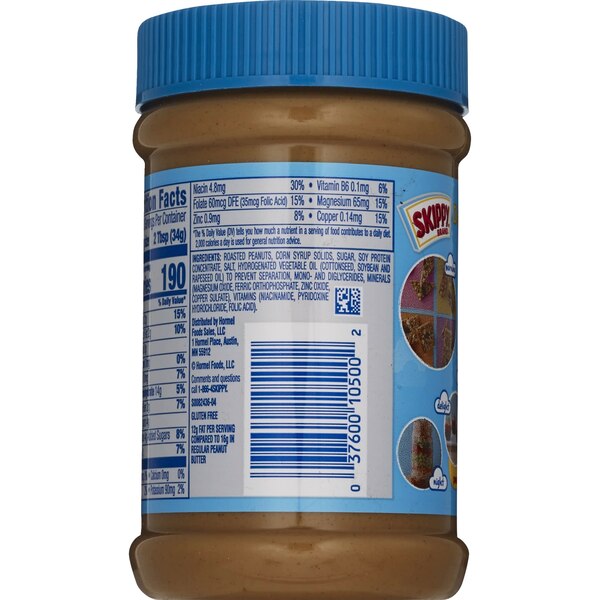 Skippy Creamy Peanut Butter Spread, 16.3 oz