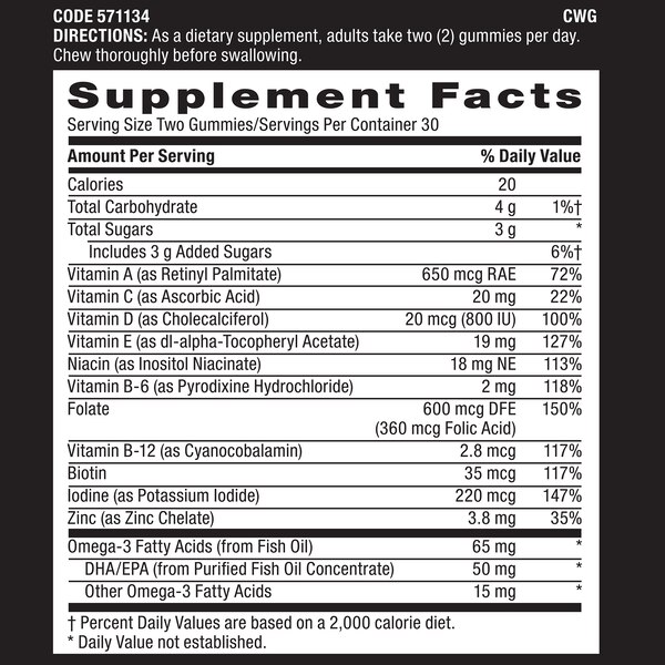 GNC Mega Men Multivitamin + Omega-3, Raspberry - Lemonade Gummies, 60 CT