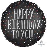Rainbow Balloons Circle “Happy Birthday to You” Foil Balloon, 18 in, thumbnail image