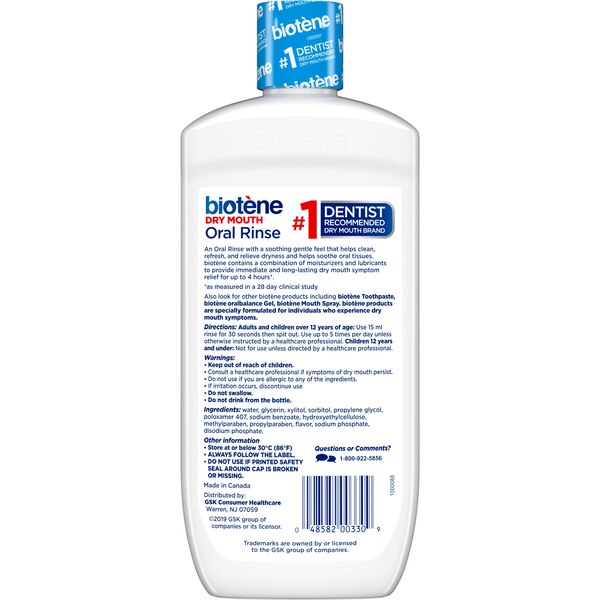 Biotene Oral Rinse Mouthwash for Dry Mouth, Alcohol-Free, Fresh Mint