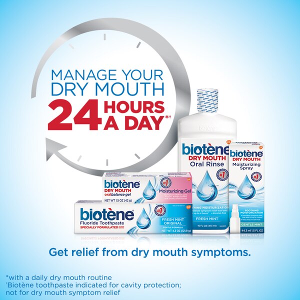 Biotene Oral Rinse Mouthwash for Dry Mouth, Alcohol-Free, Fresh Mint