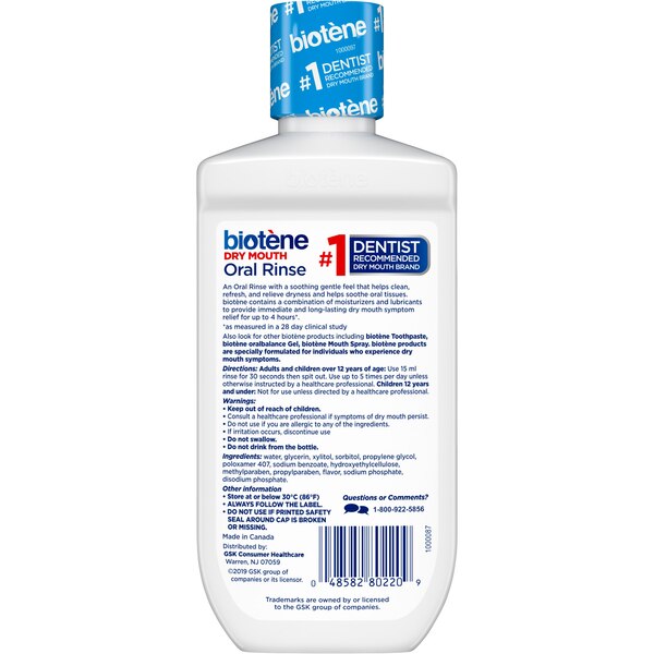 Biotene Oral Rinse Mouthwash for Dry Mouth, Alcohol-Free, Fresh Mint