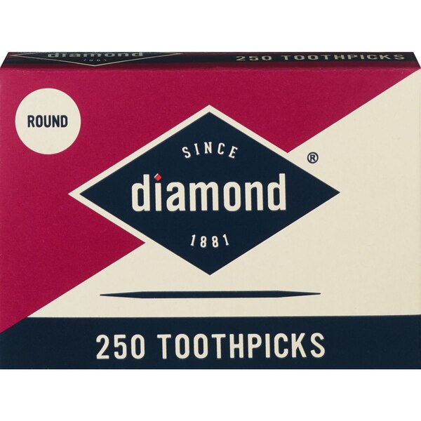 Diamond Round Toothpicks, 250 ct