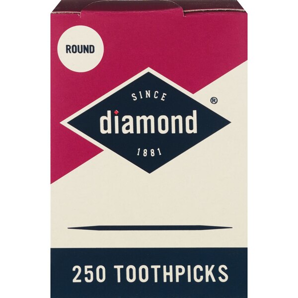 Diamond Round Toothpicks, 250 ct