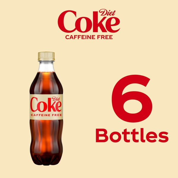 Diet Coke, Caffeine-Free Bottles, 6 ct, 16.9 fl oz