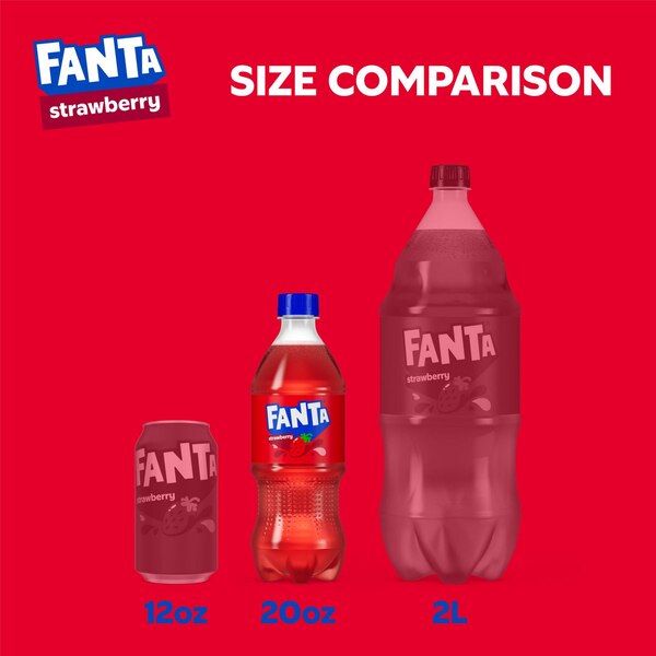 Fanta Strawberry Soda Bottle, 20 fl oz