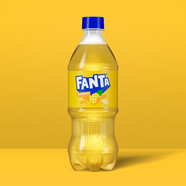 Fanta Pineapple Soda Bottle, 20 fl oz
