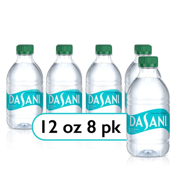 Dasani, Purified Water Bottles, 12 fl oz, 8 Pack
