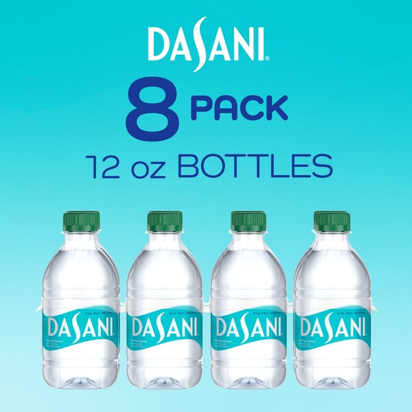 Dasani, Purified Water Bottles, 12 fl oz, 8 Pack