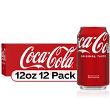 Coca-Cola Soda Soft Drink, 12 OZ Cans, 12 PK, thumbnail image