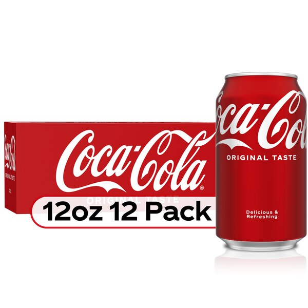 Coca-Cola Soda Soft Drink, 12 OZ Cans, 12 PK