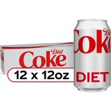 Diet Coke Soda Soft Drink, Cans, 12 ct, 12 oz , thumbnail image
