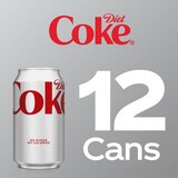 Diet Coke Soda Soft Drink, Cans, 12 ct, 12 oz , thumbnail image
