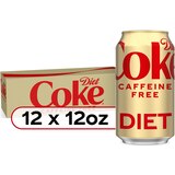 Diet Coke Caffeine Free Soda Soft Drink, 12 OZ Cans, 12 PK, thumbnail image