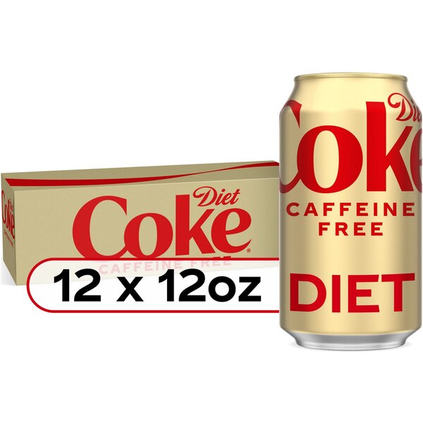 Diet Coke Caffeine Free Soda Soft Drink, 12 OZ Cans, 12 PK