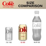 Diet Coke Caffeine Free Soda Soft Drink, 12 OZ Cans, 12 PK, thumbnail image