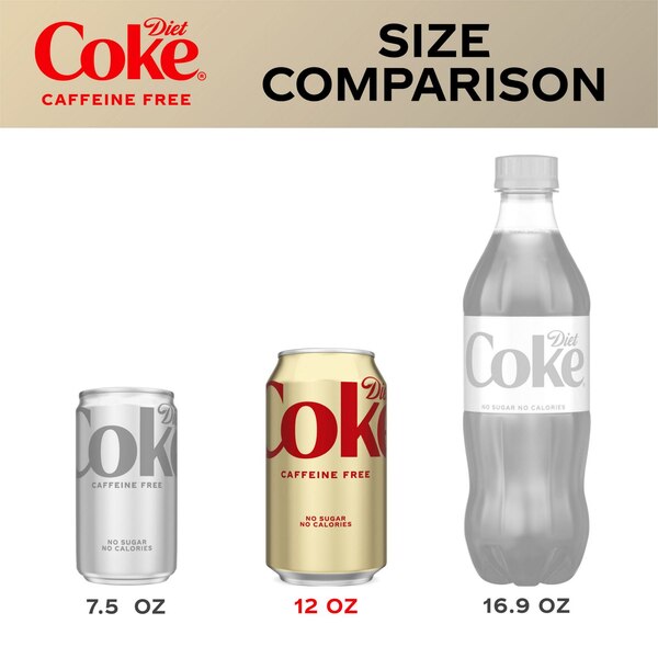 Diet Coke Caffeine Free Soda Soft Drink, 12 OZ Cans, 12 PK