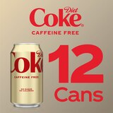 Diet Coke Caffeine Free Soda Soft Drink, 12 OZ Cans, 12 PK, thumbnail image