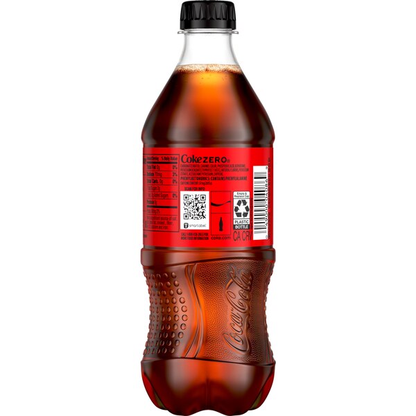Coke Zero Sugar Diet Soda Soft Drink, 20 oz