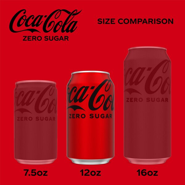 Coca-Cola Zero Sugar Fridge Pack Cans, 12 fl oz, 12 Pack