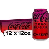 Coca-Cola Zero Cherry Diet Soda Soft Drink, 12 OZ Cans, 12 PK, thumbnail image