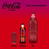 Coca-Cola Zero Cherry Diet Soda Soft Drink, 20 OZ, thumbnail image