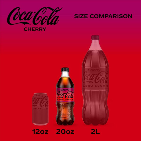 Coca-Cola Zero Cherry Diet Soda Soft Drink, 20 OZ