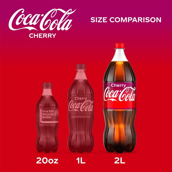 Coca-Cola Cherry Soda Soft Drink, 67.6 OZ