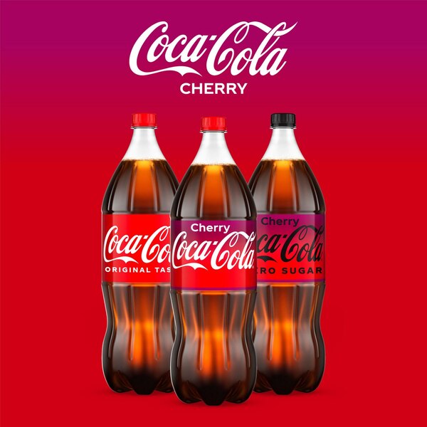 Coca-Cola Cherry Soda Soft Drink, 67.6 OZ