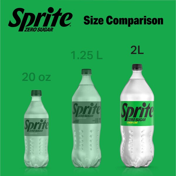 Sprite Zero Sugar Lemon Lime Diet Soda Pop Soft Drink, 67.6 OZ