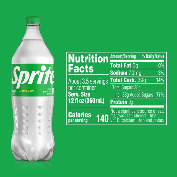 Sprite Lemon Lime Soda Soft Drink, 42.2 OZ