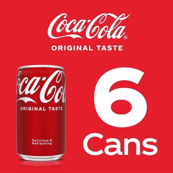 Coca-Cola Cans, 7.5 fl oz, 6 Pack