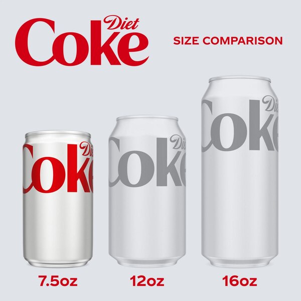 Diet Coke Soda Soft Drink, 7.5 OZ Cans, 10 PK