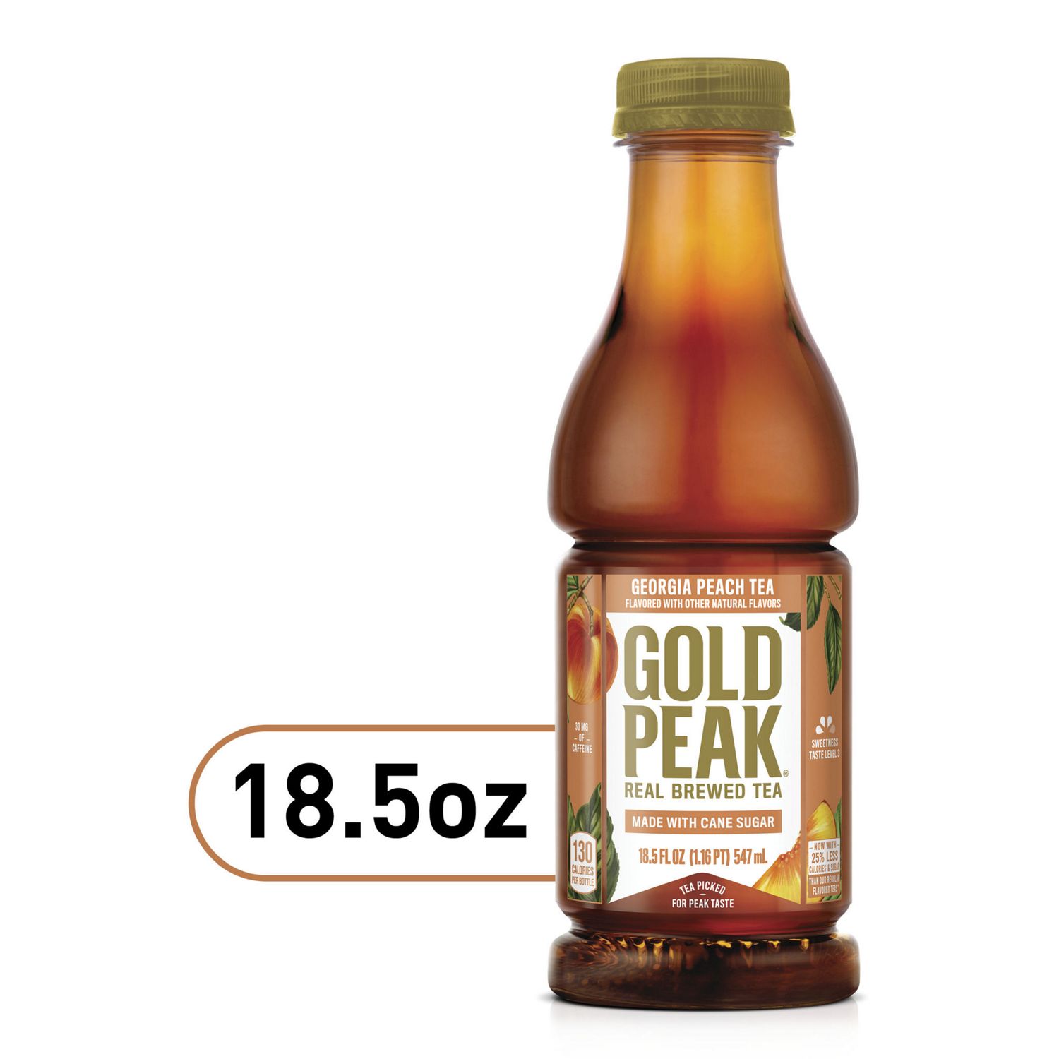 Gold Peak Peach Flavored Iced Tea Drink, 18.5 fl oz