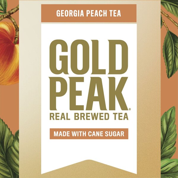 Gold Peak Peach Flavored Iced Tea Drink, 18.5 fl oz