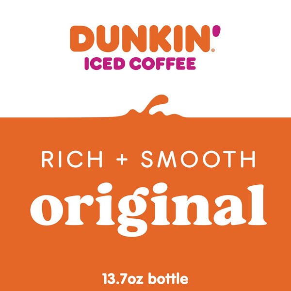Dunkin' Original Iced Coffee Bottle, 13.7 OZ