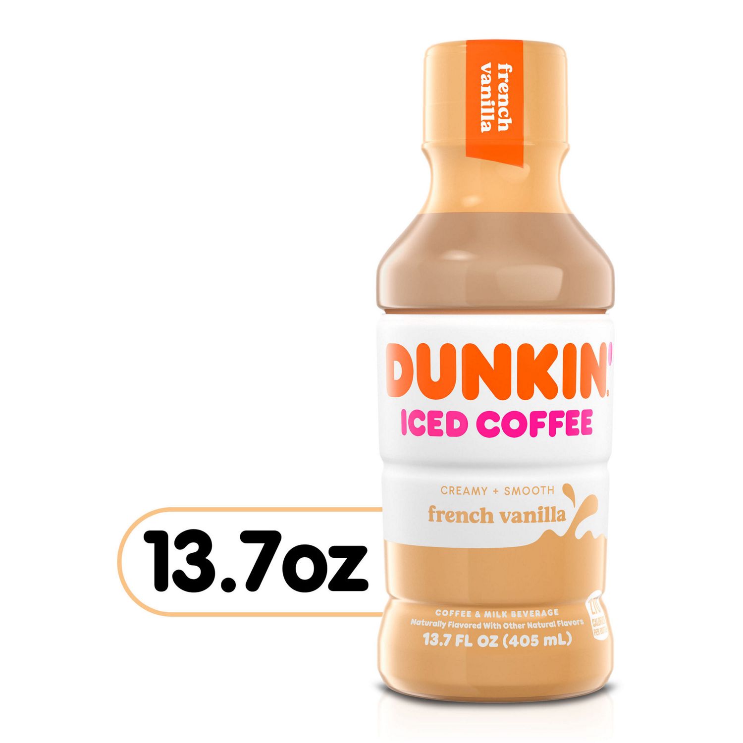 Dunkin' French Vanilla Iced Coffee Bottle, 13.7 OZ