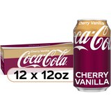 Cherry Vanilla Coke, Cherry Vanilla Flavored Coca-Cola Soda Pop Soft Drink, Fridge Pack, 12 fl oz, 12 Pack, thumbnail image