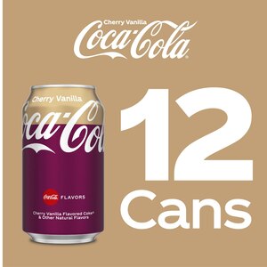 Cherry Vanilla Coke, Cherry Vanilla Flavored Coca-Cola Soda Pop Soft Drink, Fridge Pack, 12 fl oz, 12 Pack
