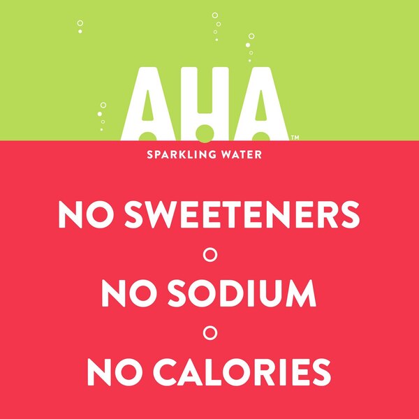 AHA Sparkling Flavored Water, 12 OZ Cans, 8 PK