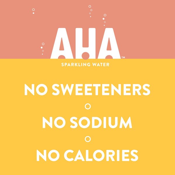 AHA Sparkling Flavored Water, 12 OZ Cans, 8 PK