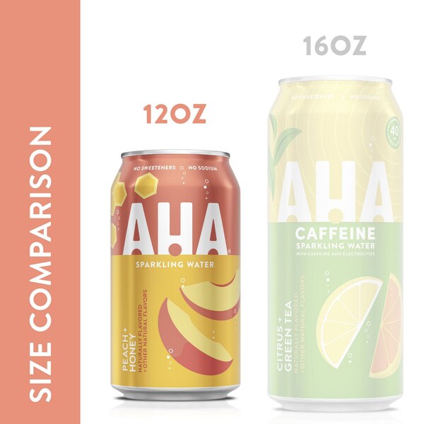 AHA Sparkling Flavored Water, 12 OZ Cans, 8 PK