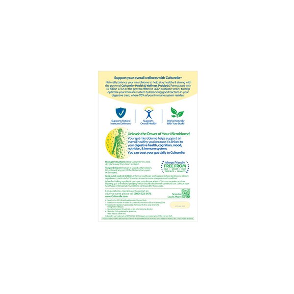 Culturelle Health & Wellness Daily Probiotic, Immune Support, Capsules