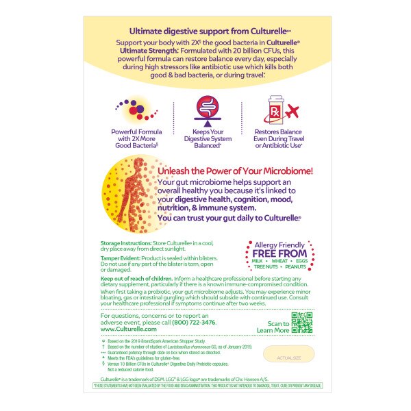 Culturelle Ultimate Strength Probiotic Capsules