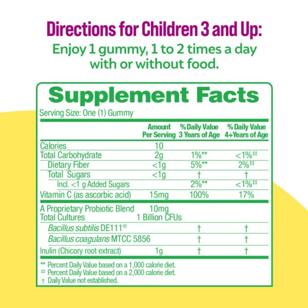 Culturelle Kids Daily Probiotic + Prebiotic Gummies