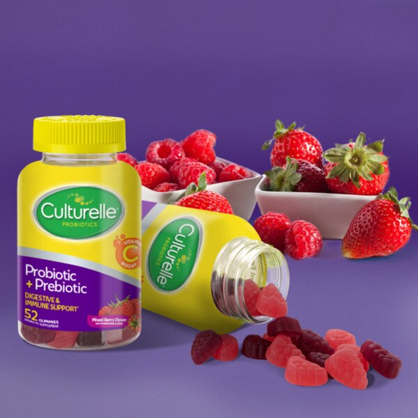 Culturelle Daily Prebiotic + Probiotic Gummies, Mixed Berry, 52 CT